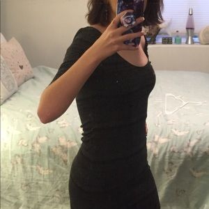 Black and grey design dress